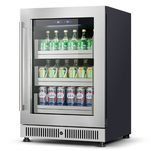 24 inch 154 Cans(12 oz.) Beverage Cooler Beer Drink Refrigerator Built-in or Under-Counter