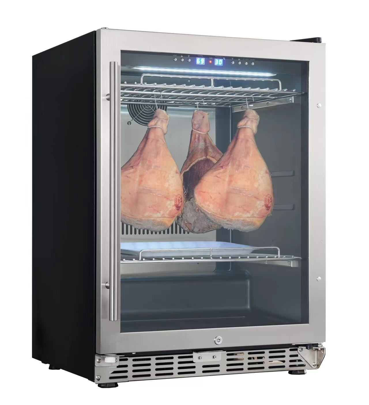  Dry Aging Fridge for Steak, Dry Age Freezer for T-Bone, Chicken, Ham&Cheese up to 66lbs, 24” Meat Curing Cabinet Chamber Refrigerator, Meat Aging Fridge